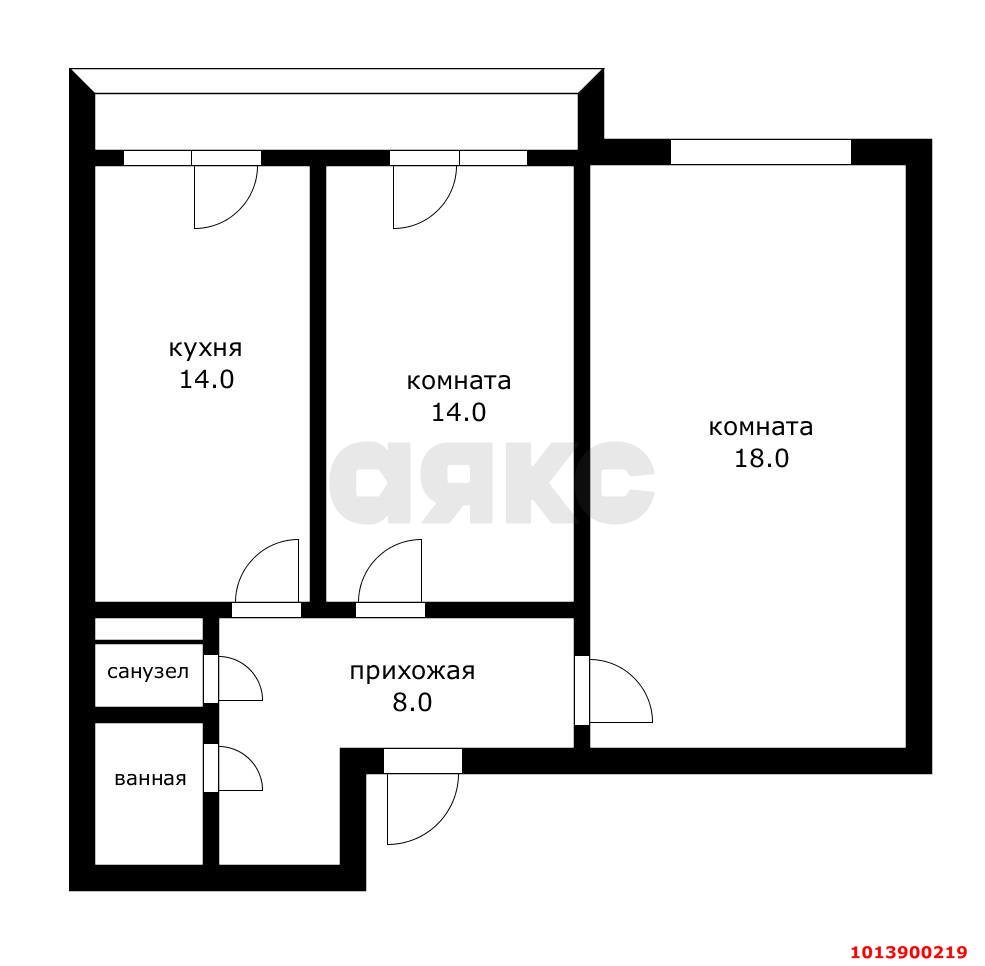 Фото №8: 2-комнатная квартира 64 м² - Краснодар, жилой комплекс Новые Черёмушки, ул. Селезнёва, 4/4к2