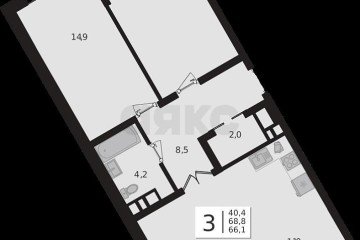 Фото №4: 3-комнатная квартира 65 м² - Краснодар, мкр. жилой комплекс Грани, ул. Западный Обход, 45