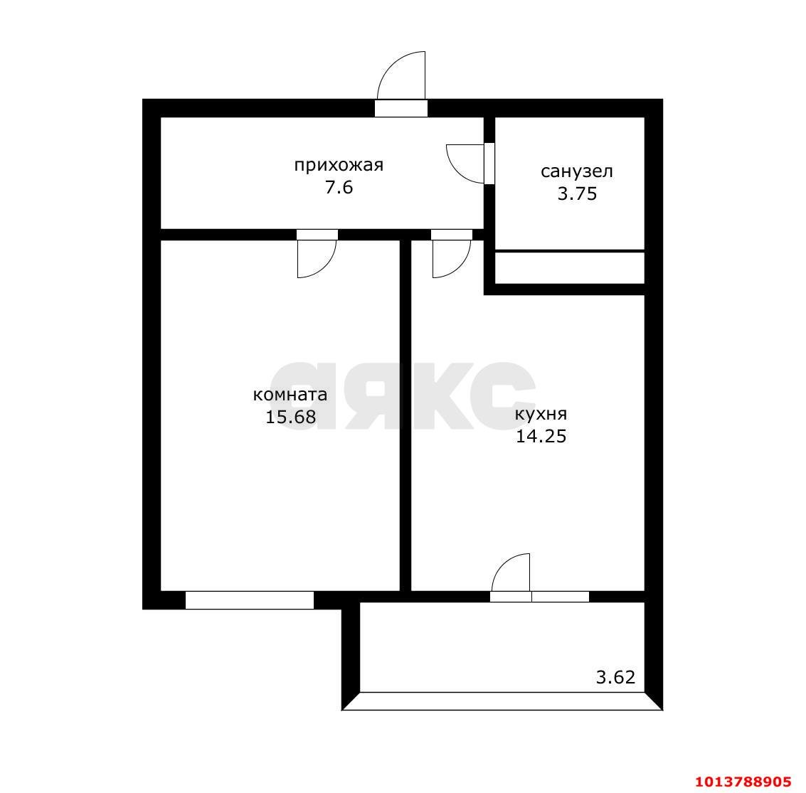 Фото №15: 1-комнатная квартира 41 м² - Краснодар, жилой комплекс Территория счастья, ул. Евгении Жигуленко, 3