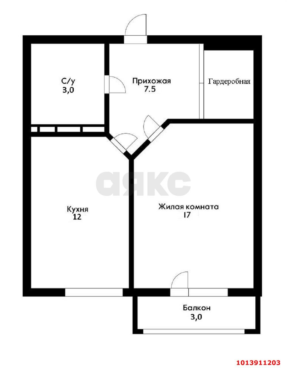 Фото №17: 1-комнатная квартира 43 м² - Краснодар, жилой комплекс Три Кита, ул. Московская, 131к2