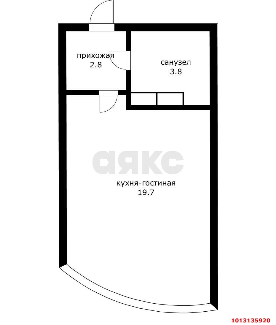 Фото №7: Студия 27 м² - Краснодар, жилой комплекс Самолёт-6, 