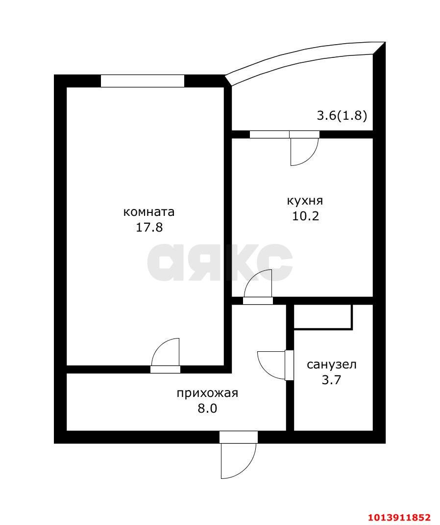 Фото №15: 1-комнатная квартира 42 м² - Краснодар, жилой комплекс Фреш, ул. имени Валерия Гассия, 4/7к2