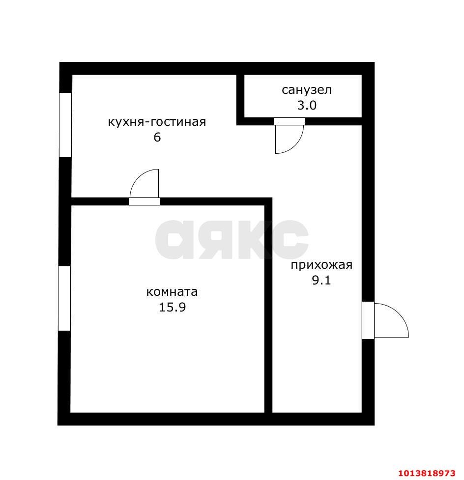 Фото №10: 1-комнатная квартира 34 м² - Краснодар, Музыкальный, ул. Московская, 142