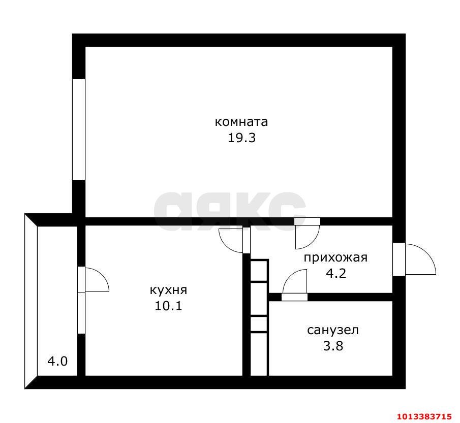 Фото №10: 1-комнатная квартира 37 м² - Краснодар, Восточно-Кругликовский, ул. Героев-Разведчиков, 42