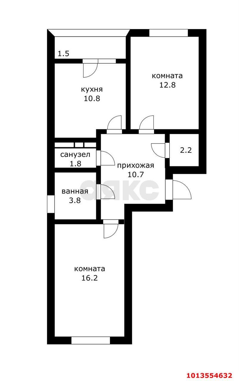 Фото №12: 2-комнатная квартира 58 м² - Краснодар, жилой комплекс Нeo-квартал Красная Площадь, ул. им. Мурата Ахеджака, 12к4