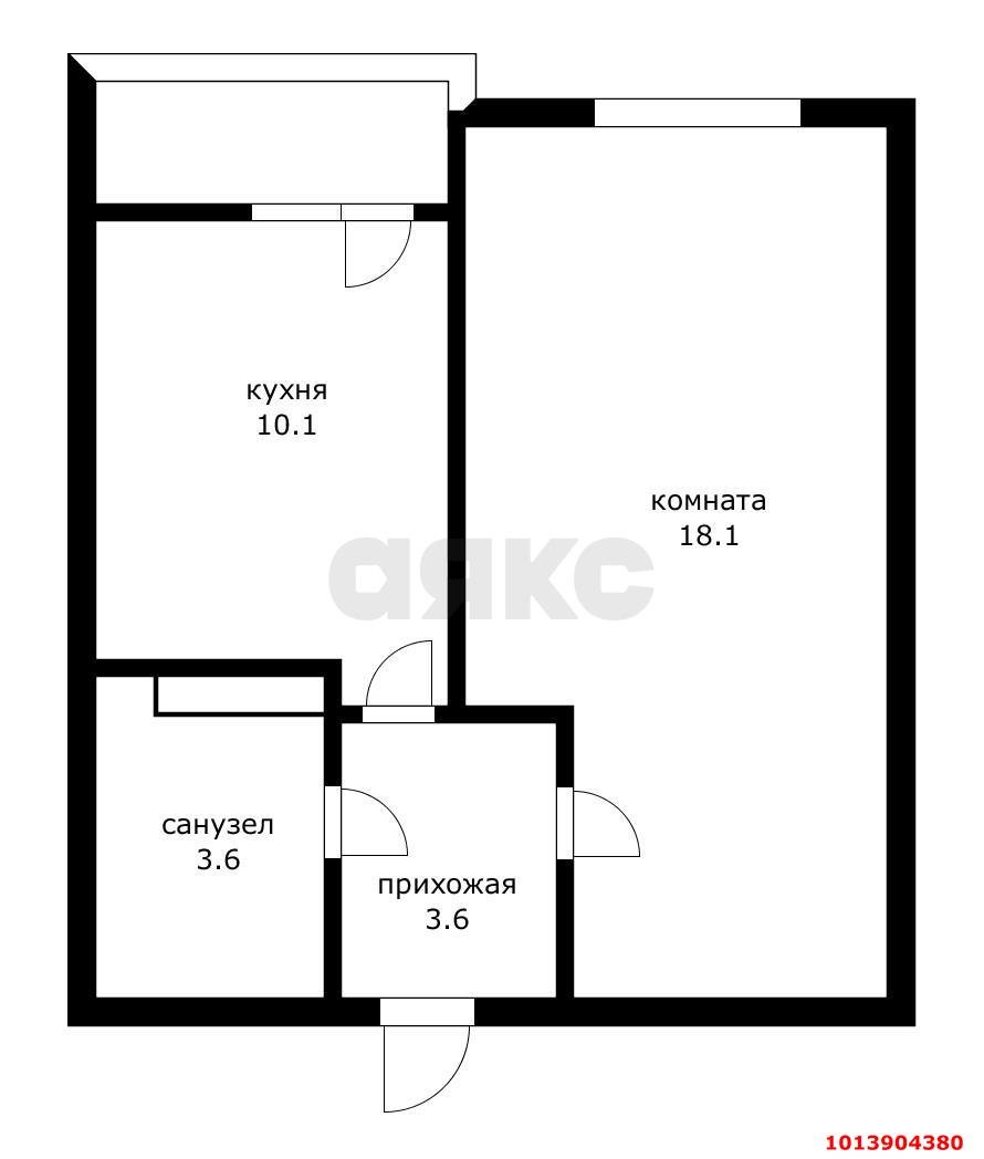 Фото №14: 1-комнатная квартира 40 м² - Краснодар, жилой комплекс Дыхание, ул. Лётчика Позднякова, 2к19