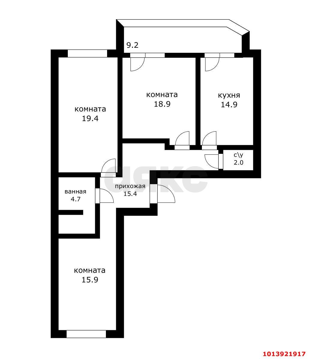 Фото №14: 3-комнатная квартира 100 м² - Краснодар, Центральный, ул. Железнодорожная, 24