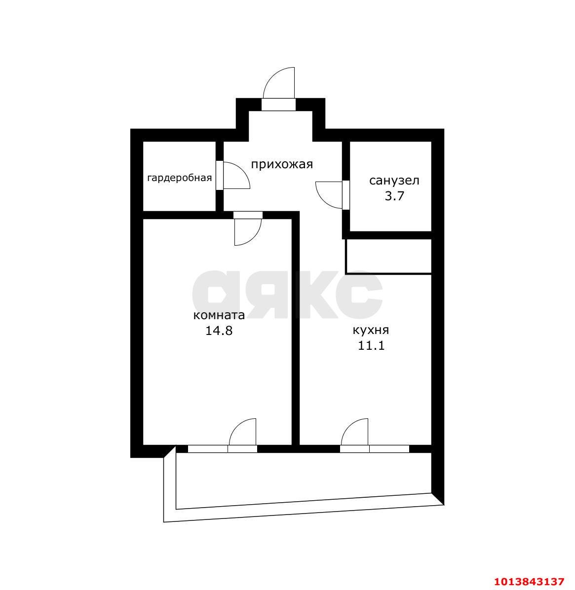 Фото №20: 1-комнатная квартира 42 м² - Краснодар, жилой комплекс Шоколад, ул. Александра Покрышкина, 25Ак2