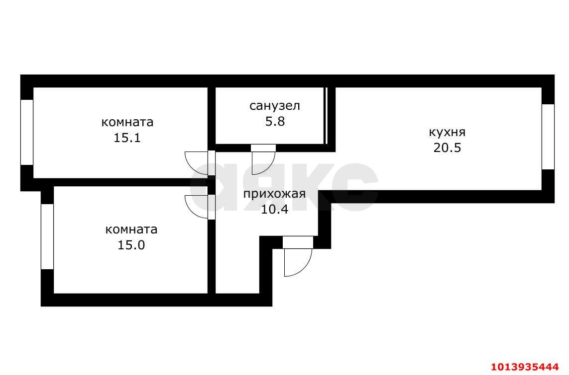 Фото №13: 2-комнатная квартира 63 м² - Краснодар, Светлоград, ул. Красных Партизан, 1/4к3