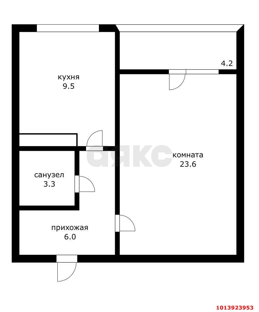 Фото №5: 1-комнатная квартира 46 м² - Краснодар, Пашковский, ул. Леонида Лаврова, 8к1ск1