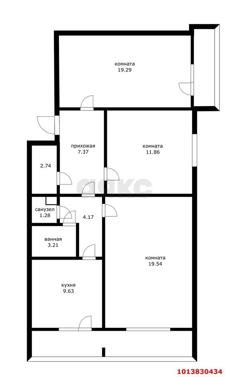 Фото №1: 3-комнатная квартира 79 м² - Краснодар, Юбилейный, ул. Рождественская набережная, 41