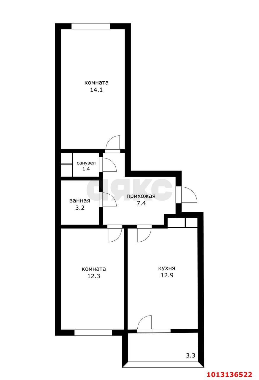 Фото №12: 2-комнатная квартира 53 м² - Краснодар, жилой комплекс Ракурс, ул. имени Героя Ростовского, 8