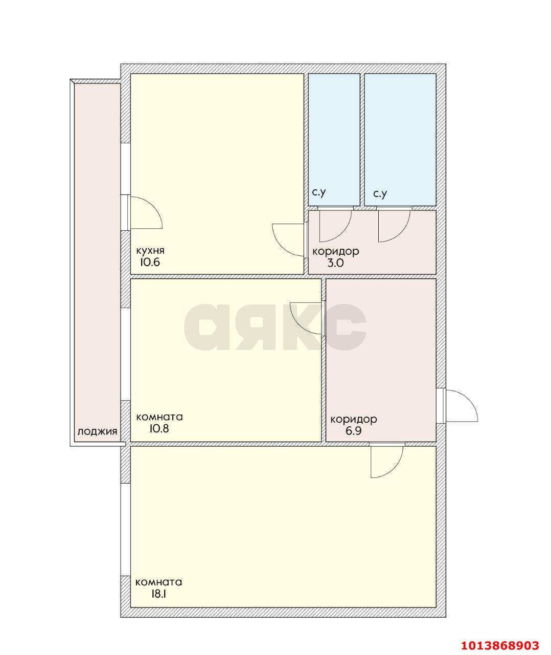 Фото №15: 2-комнатная квартира 60 м² - Краснодар, Черёмушки, ул. Ставропольская, 107/10