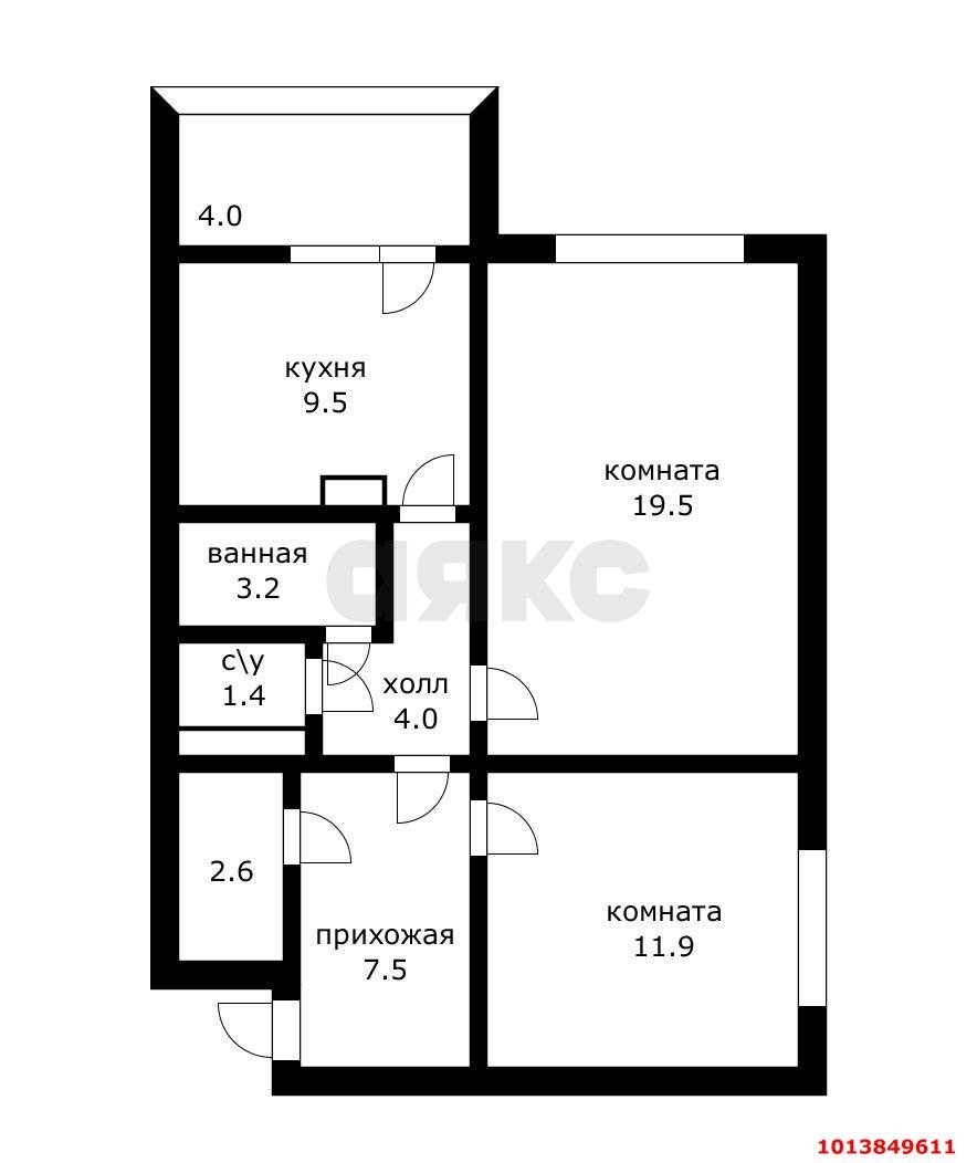 Фото №8: 2-комнатная квартира 59 м² - Краснодар, Восточно-Кругликовский, ул. Черкасская, 58