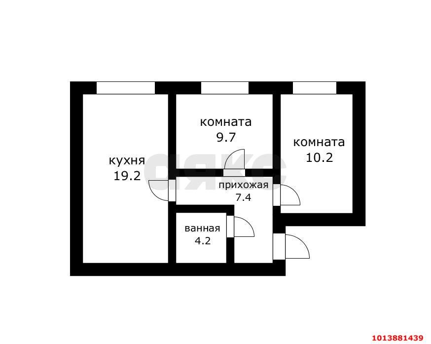 Фото №16: 2-комнатная квартира 51 м² - Яблоновский, ул. Дружбы, 27/2