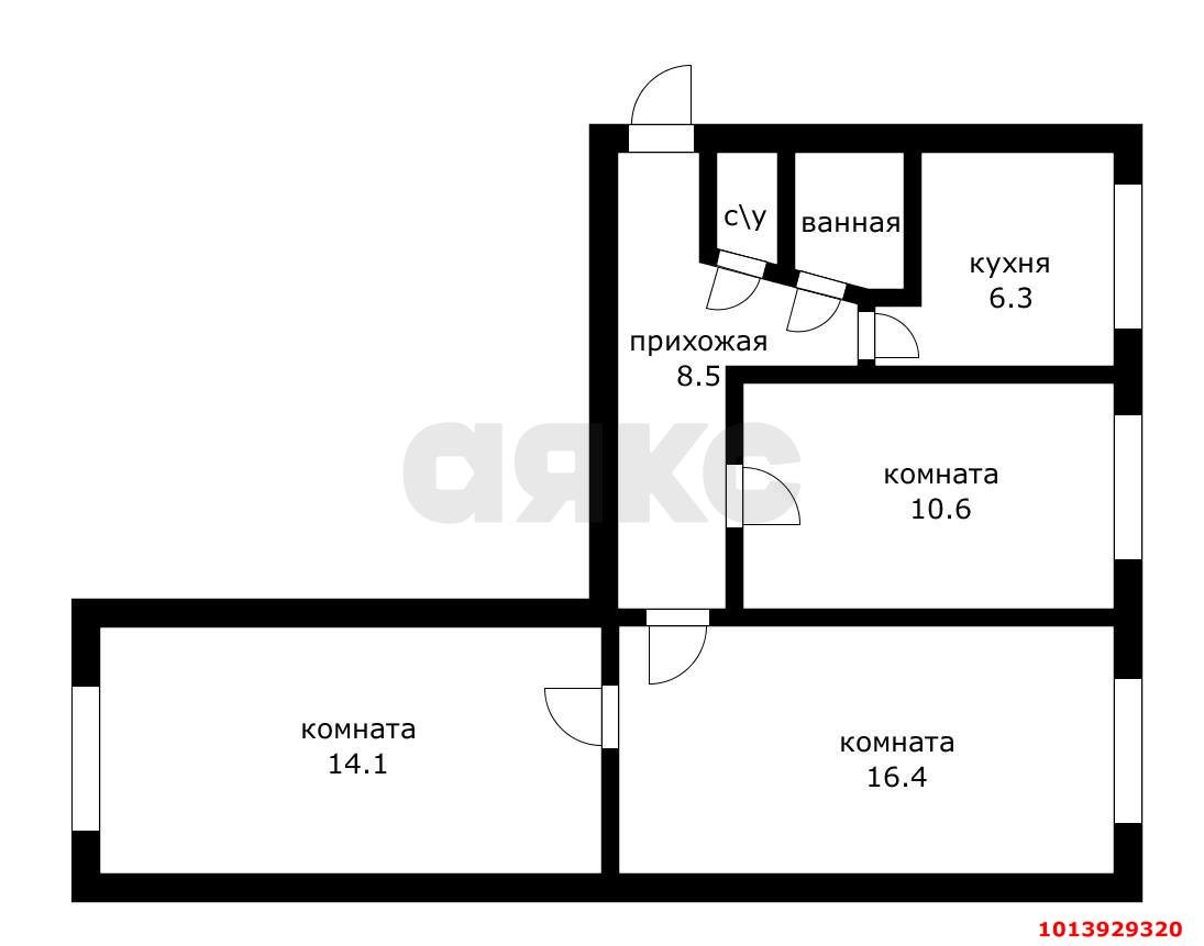 Фото №20: 3-комнатная квартира 59 м² - Краснодар, Центральный, ул. Севастопольская, 3