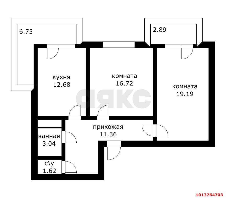 Фото №12: 2-комнатная квартира 64 м² - Краснодар, Школьный, ул. Школьная, 13/9