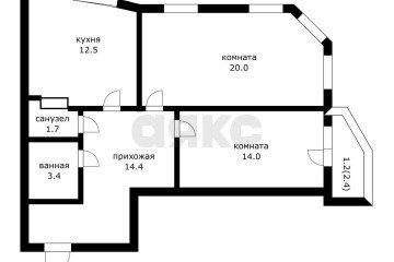 Фото №5: 2-комнатная квартира 68 м² - Краснодар, мкр. жилой комплекс Зеленодар, ул. Садовое Кольцо, 1