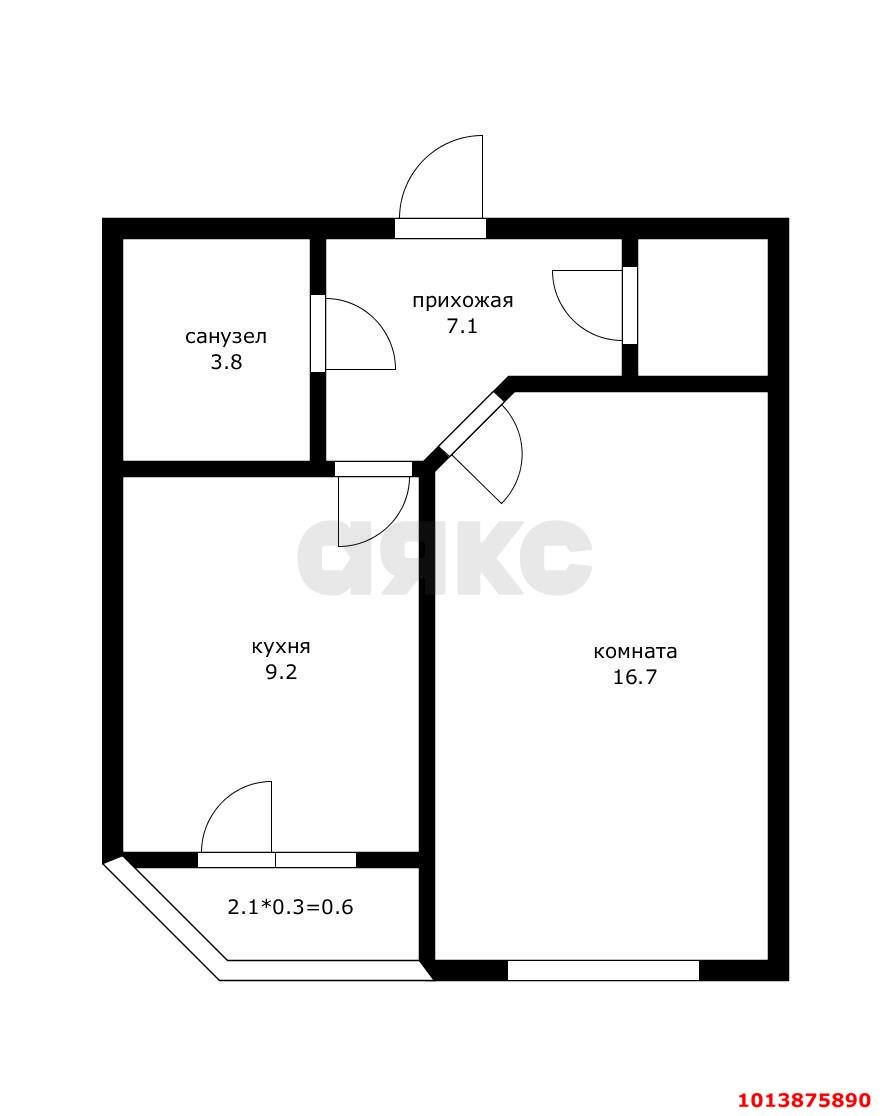 Фото №13: 1-комнатная квартира 40 м² - Краснодар, жилой комплекс Прованс, ул. Генерала Петрова, 29