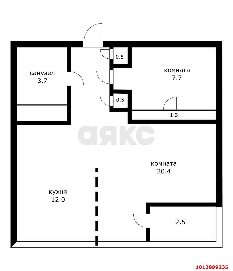 Фото №14: 1-комнатная квартира 51 м² - Краснодар, жилой комплекс Ставропольский, ул. Селезнёва, 4/13к1