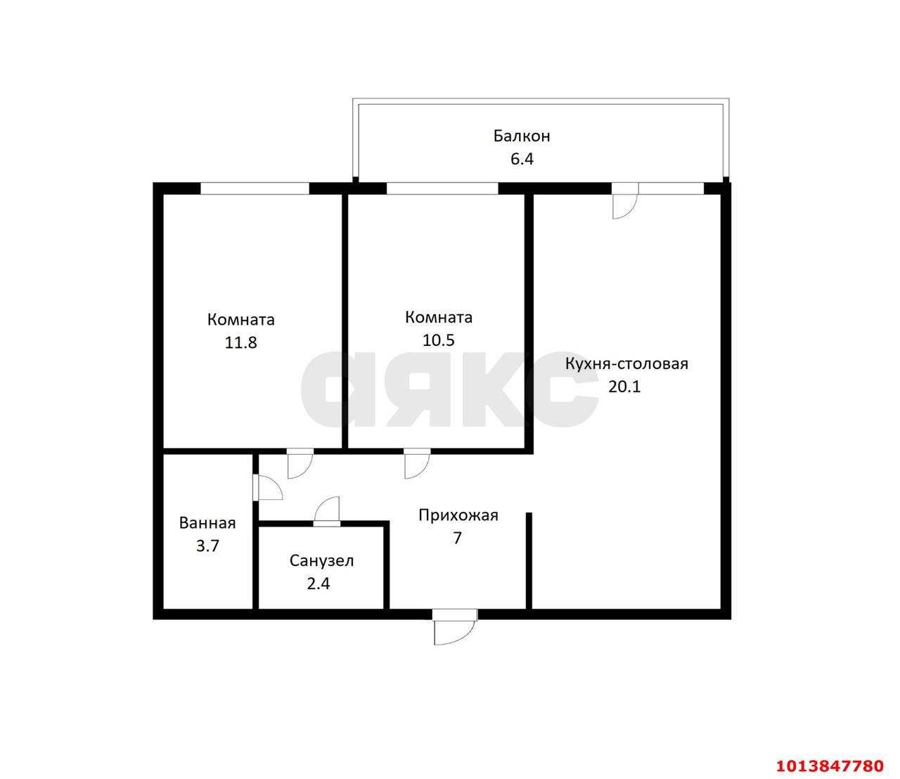 Фото №6: 2-комнатная квартира 61 м² - Краснодар, жилой комплекс Премьера, ул. Автолюбителей, 1/7к4