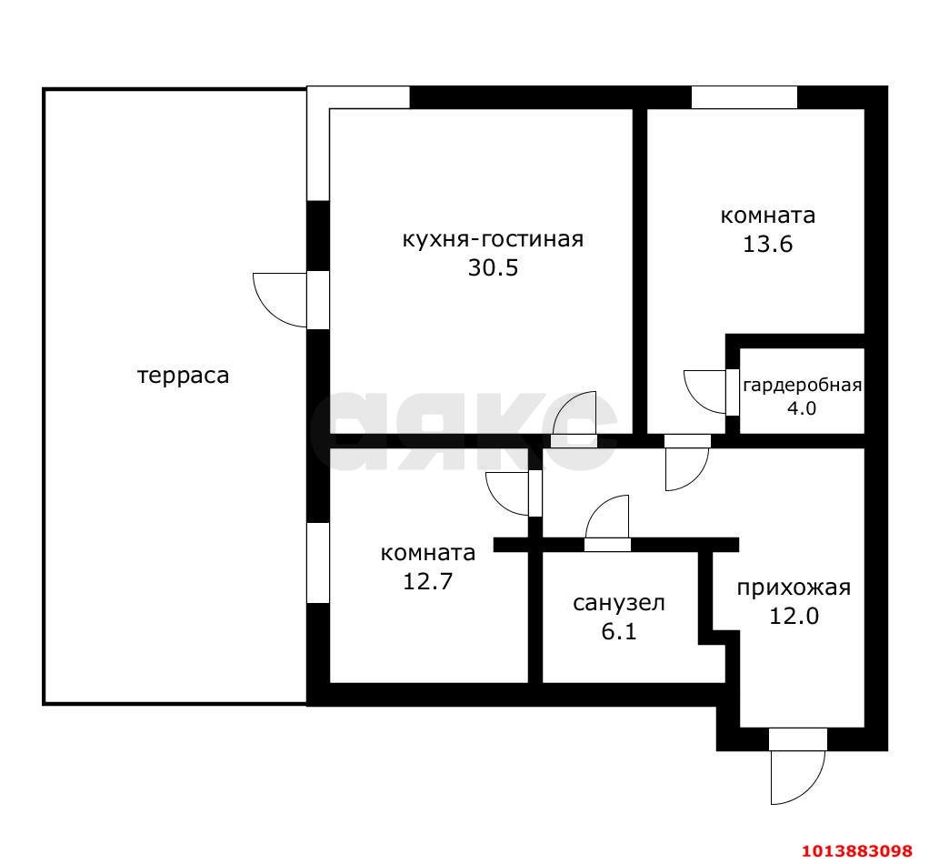 Фото №19: 2-комнатная квартира 77 м² - Краснодар, жилой комплекс Седьмой Континент, ул. Совхозная, 1к5