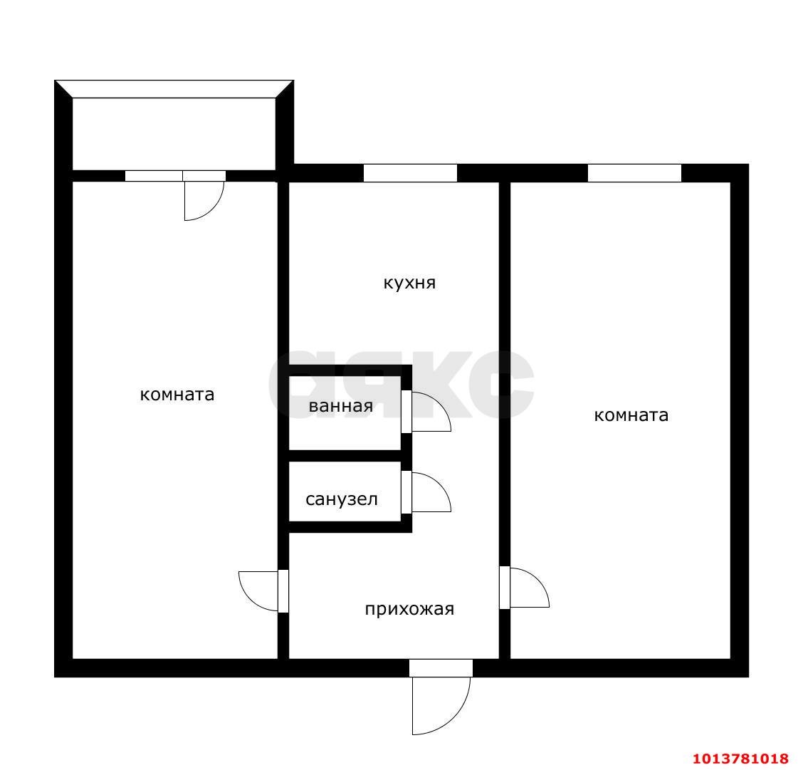 Фото №3: 2-комнатная квартира 45 м² - Краснодар, 9-й километр, ул. Циолковского, 26