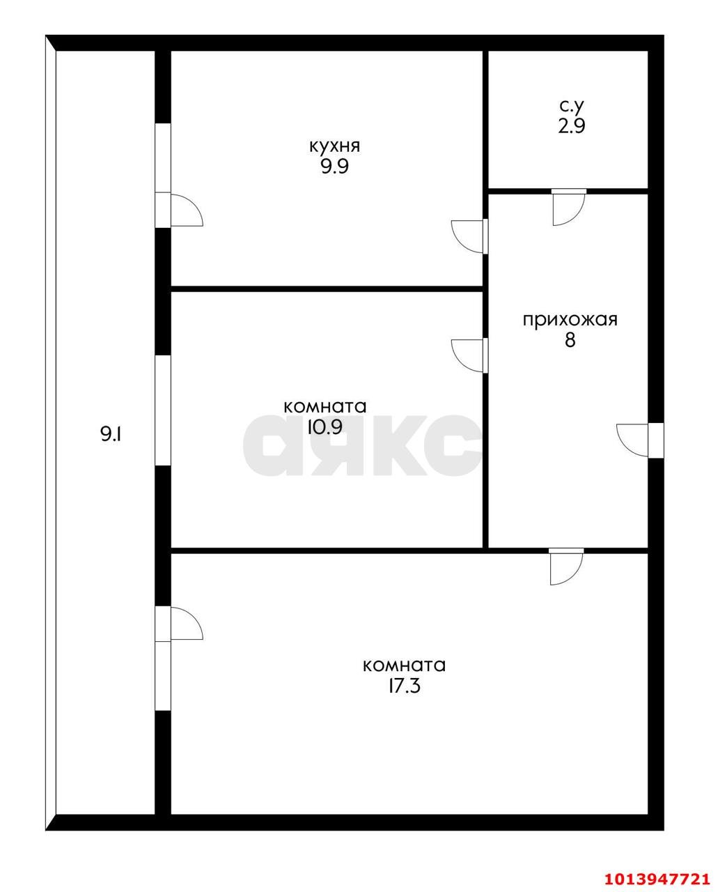 Фото №8: 2-комнатная квартира 49 м² - Краснодар, имени Петра Метальникова, ул. Цезаря Куникова, 18лит1