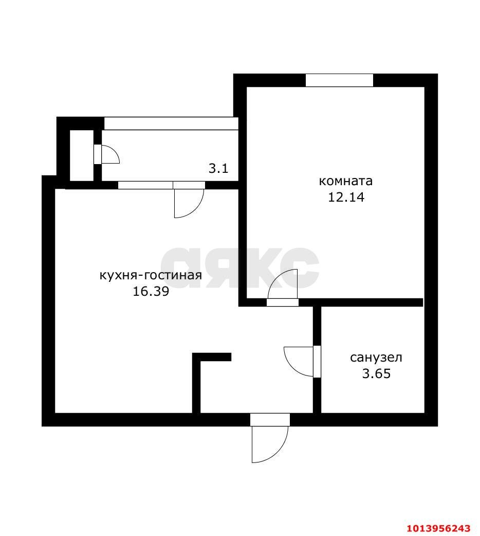 Фото №16: 1-комнатная квартира 35 м² - Краснодар, жилой комплекс Облака, ул. имени Генерала Корнилова, 9к2