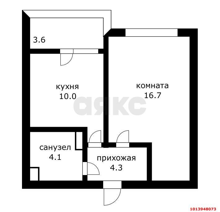 Фото №11: 1-комнатная квартира 40 м² - Краснодар, Почтовый, пр-кт имени писателя Знаменского, 34