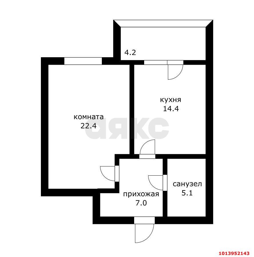 Фото №7: 1-комнатная квартира 53 м² - Краснодар, Фестивальный, ул. Морская, 49