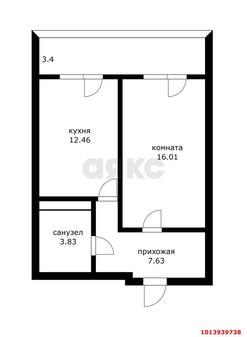 Фото №9: 1-комнатная квартира 43 м² - Краснодар, жилой комплекс Элегант, ул. Старокубанская, 137к2