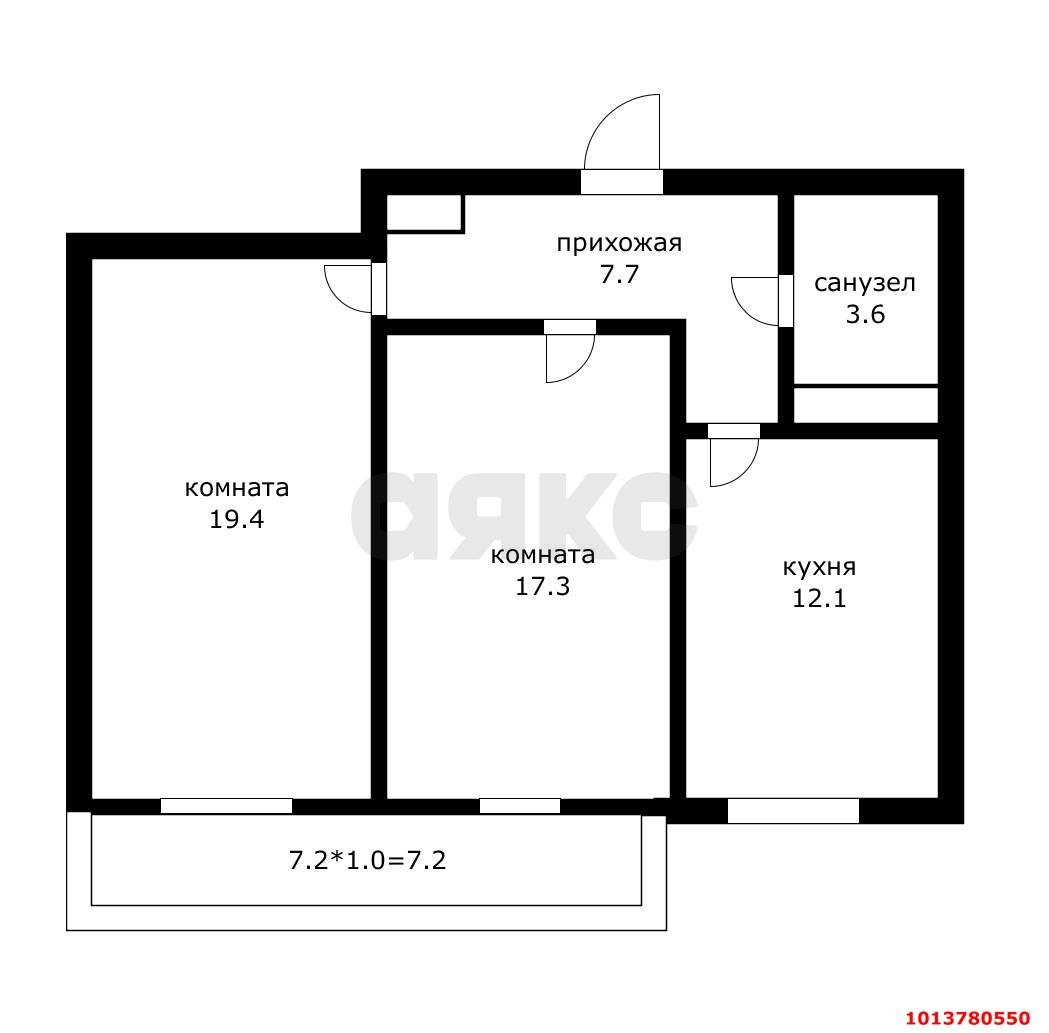 Фото №19: 2-комнатная квартира 68 м² - Краснодар, жилой комплекс Аквамарин, ул. Уральская, 75к2