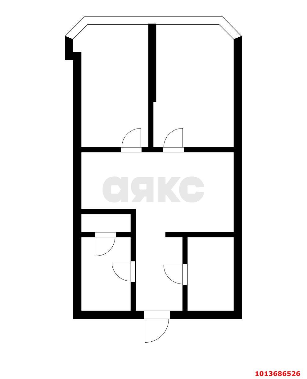 Фото №13: 2-комнатная квартира 48 м² - Краснодар, жилой комплекс Россинский Парк, ул. Командорская, 15/1