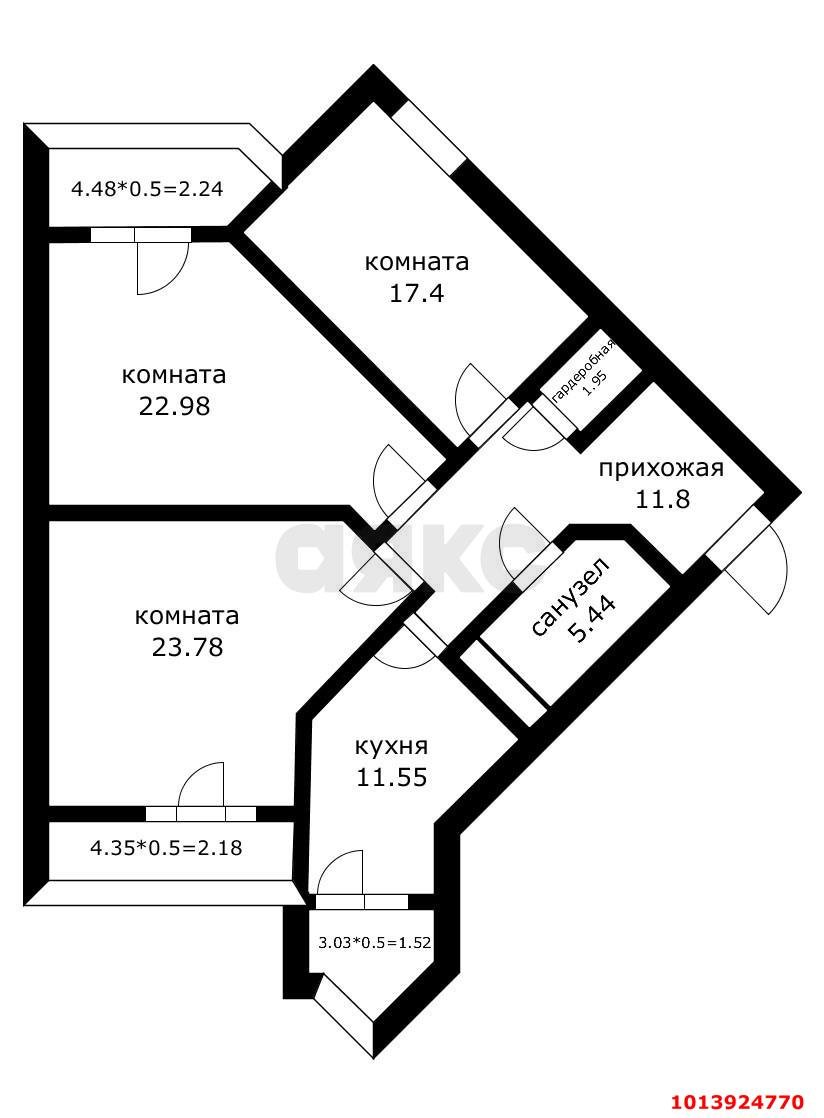 Фото №9: 3-комнатная квартира 102 м² - Краснодар, 2-я Площадка, ул. Ветеранов, 85