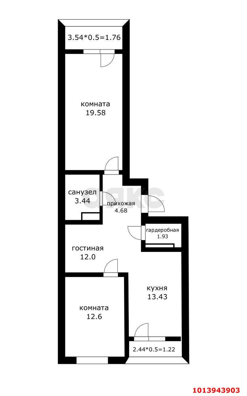 Фото №20: 2-комнатная квартира 70&nbsp;м², 3/18&nbsp;эт. - Краснодар, Прикубанский внутригородской округ, Музыкальный, мкр. Московский, ул. Московская, 112