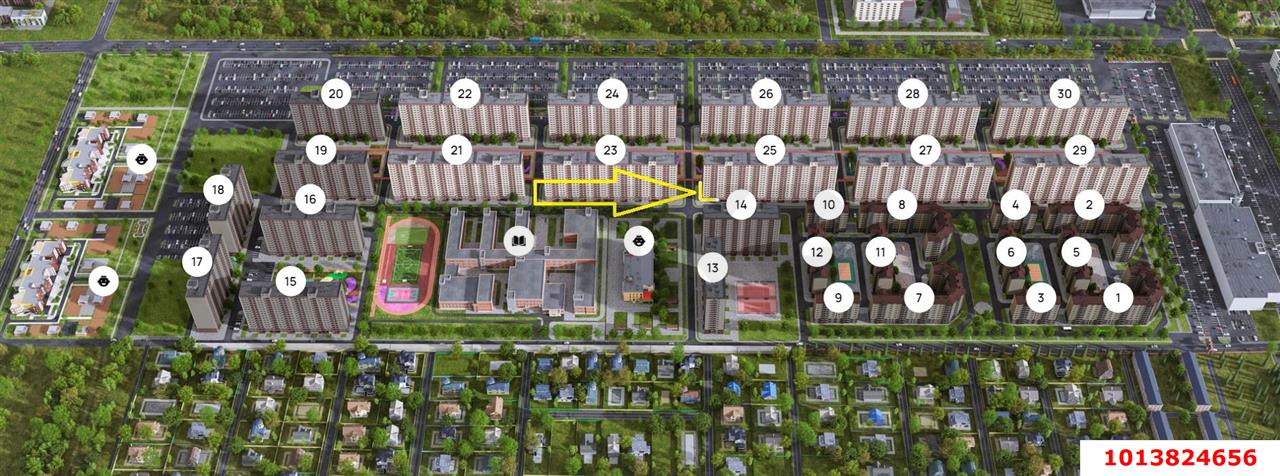 Фото №2: Торговое помещение 31 м² - Краснодар, жилой комплекс Дыхание, ул. Лётчика Позднякова, 2к24