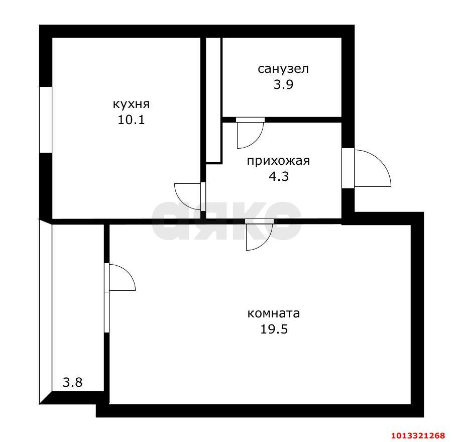 Фото №10: 1-комнатная квартира 41 м² - Краснодар, Почтовый, пр-кт имени писателя Знаменского, 31к1