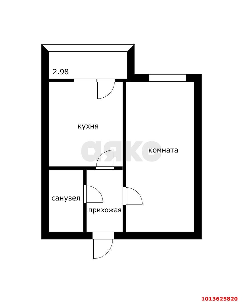 Фото №9: 1-комнатная квартира 34 м² - Краснодар, жилой комплекс Зелёная Долина, ул. Шевцова, 1к2