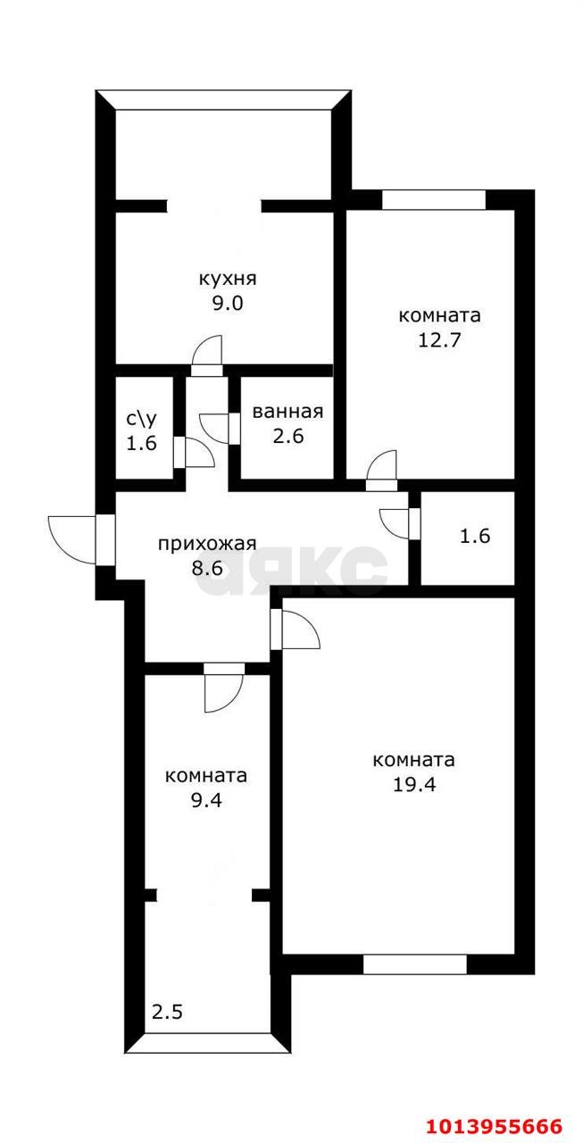 Фото №17: 3-комнатная квартира 70 м² - Краснодар, Фестивальный, ул. имени Тургенева, 199