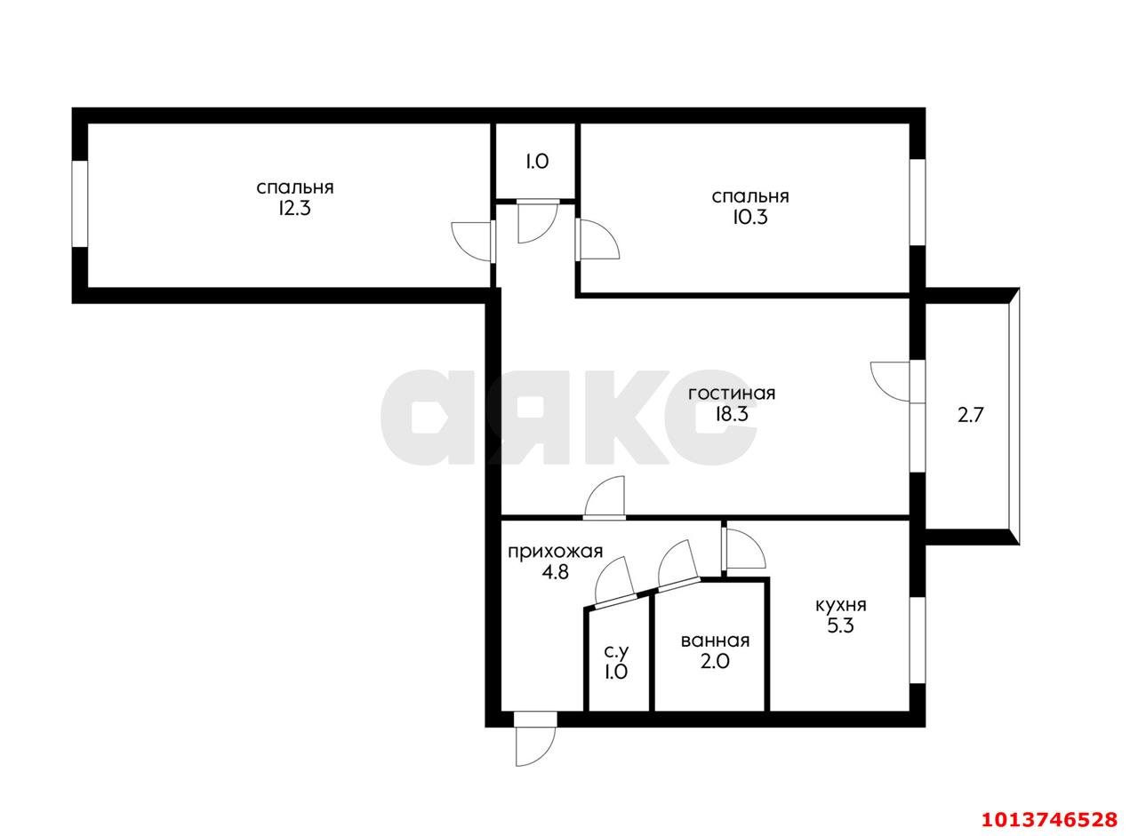 Фото №7: 3-комнатная квартира 60 м² - Краснодар, Славянский, ул. Крымская, 63