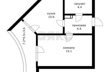 Фото №4: 1-комнатная квартира 44 м² - Краснодар, мкр. Достояние, ул. Григория Булгакова, 6