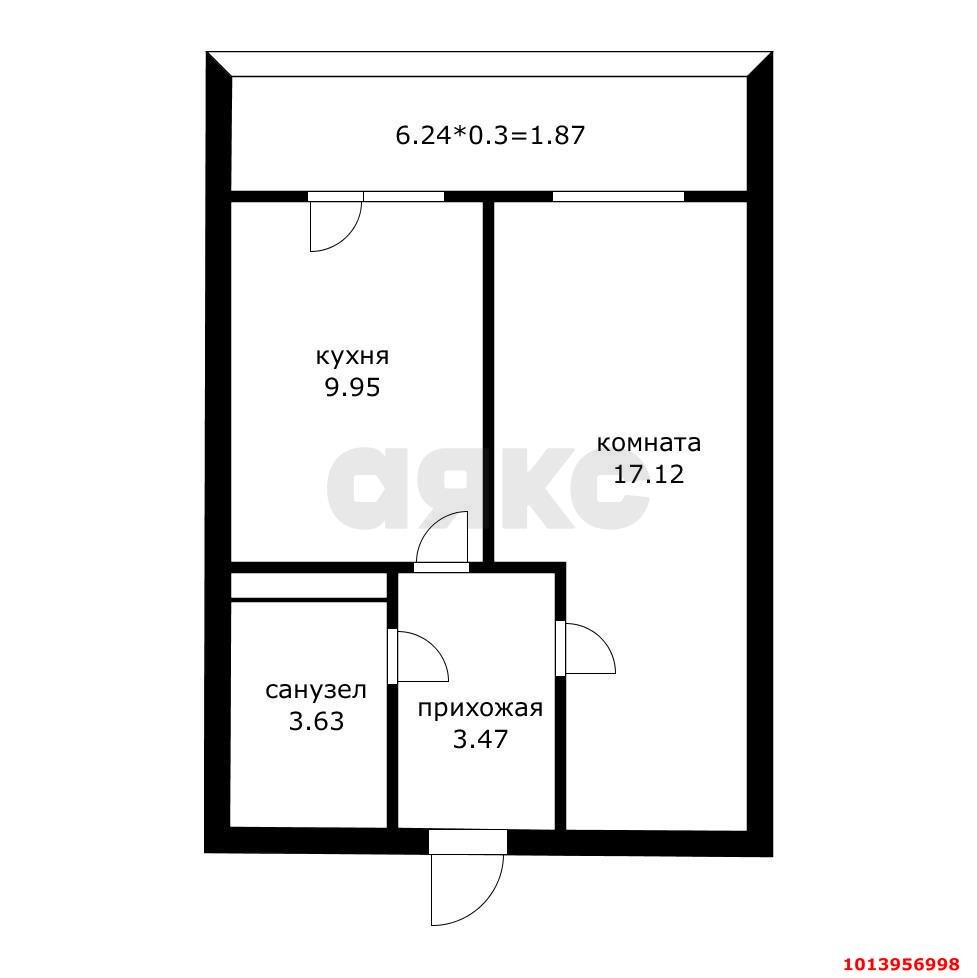 Фото №6: 1-комнатная квартира 42 м² - Краснодар, жилой комплекс Краски, ул. Краеведа Соловьёва, 6