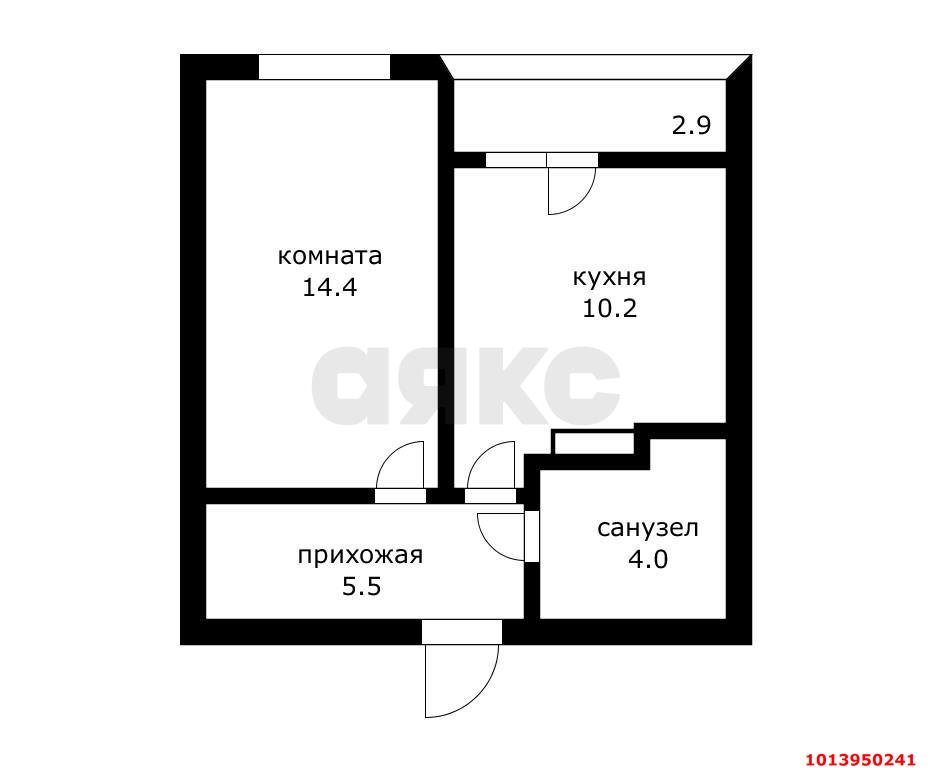 Фото №15: 1-комнатная квартира 37 м² - Краснодар, жилой комплекс Самолёт, ул. Западный Обход, 39/2к3