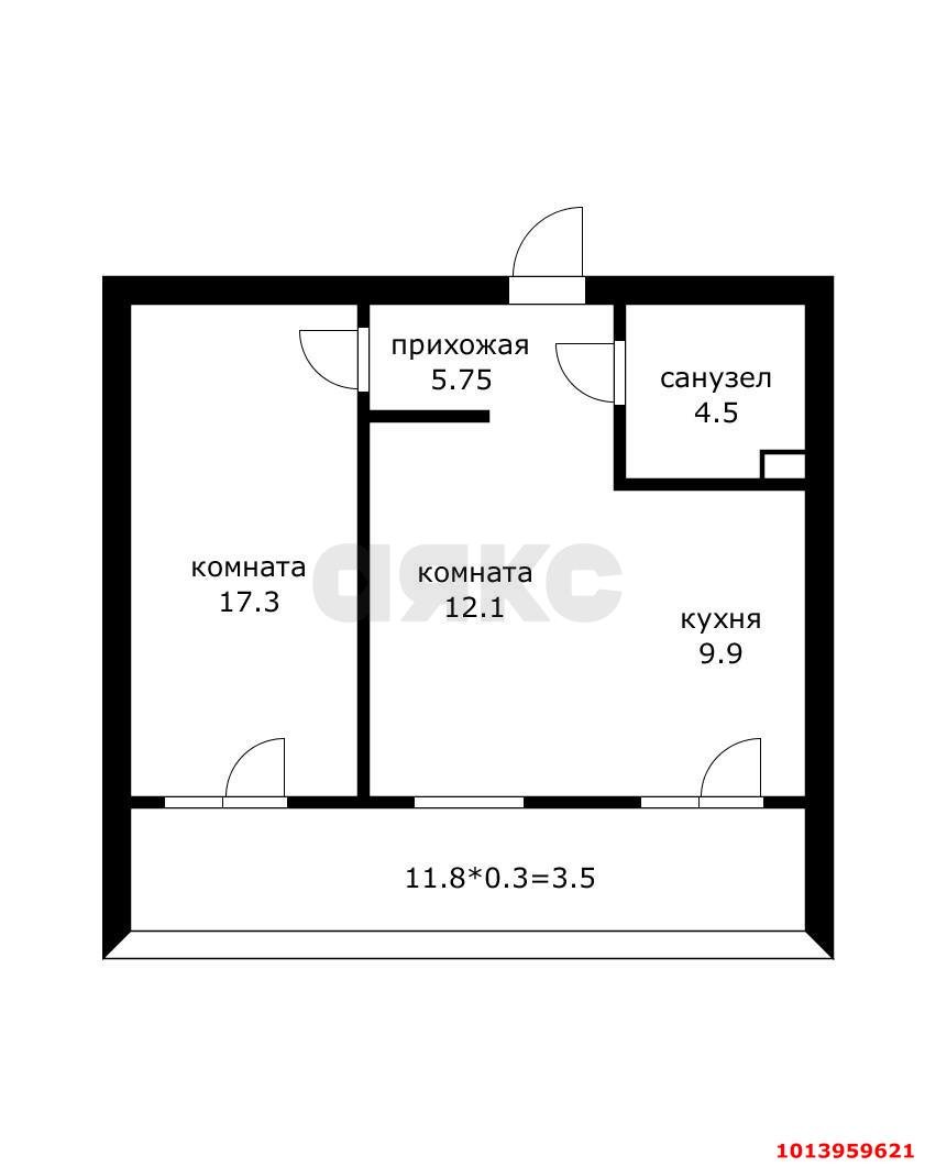 Фото №8: 2-комнатная квартира 49 м² - Краснодар, жилой комплекс Оникс, ул. Российская, 267к3