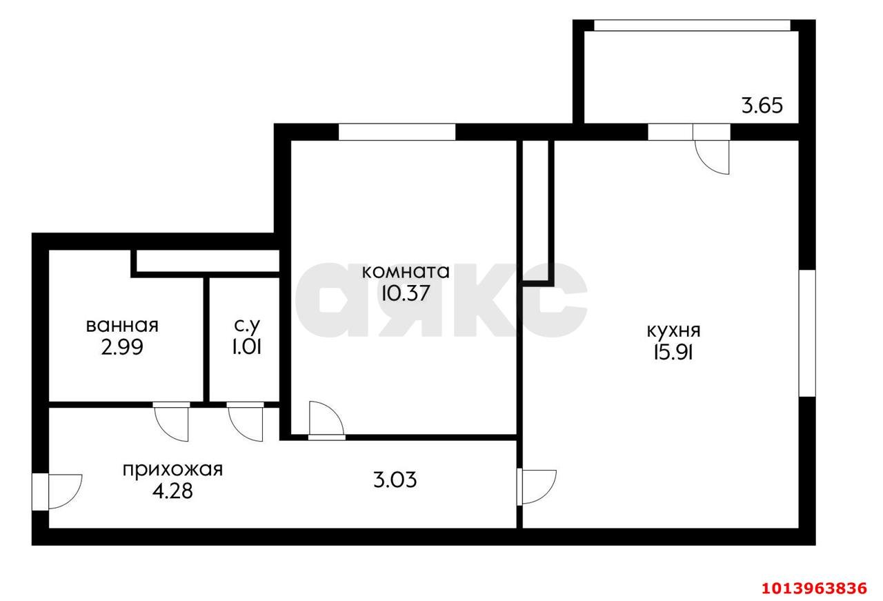 Фото №12: 1-комнатная квартира 41 м² - Краснодар, жилой комплекс Парусная Регата, ул. Автолюбителей, 1Дк2