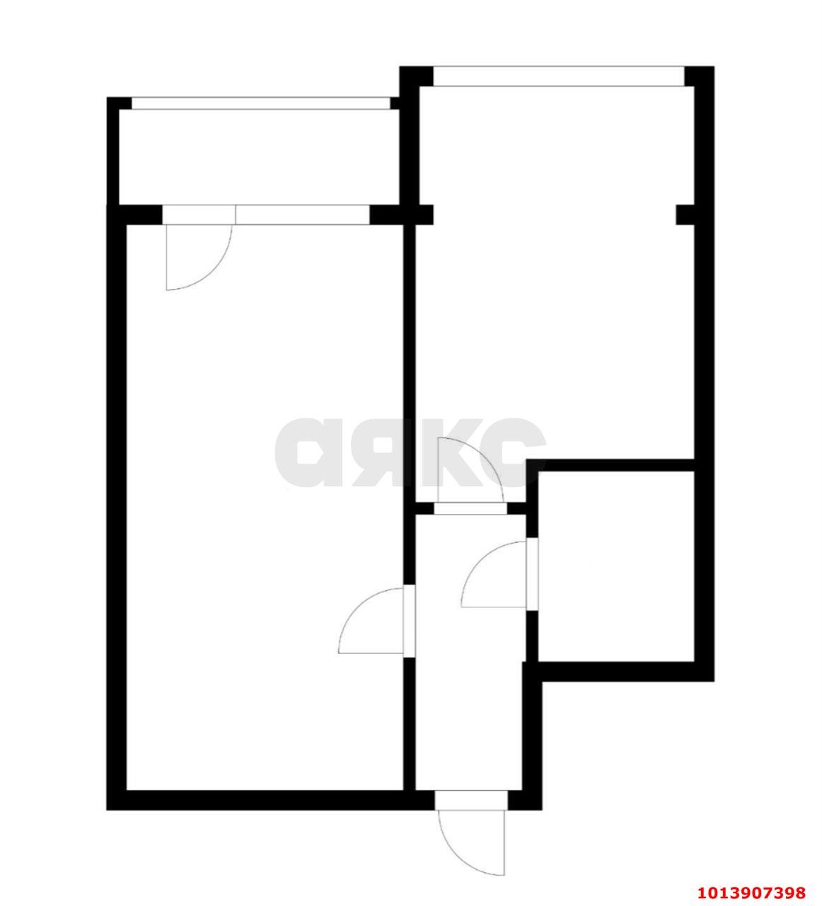 Фото №13: 1-комнатная квартира 33 м² - Краснодар, Музыкальный, ул. имени Мусоргского М.П., 1