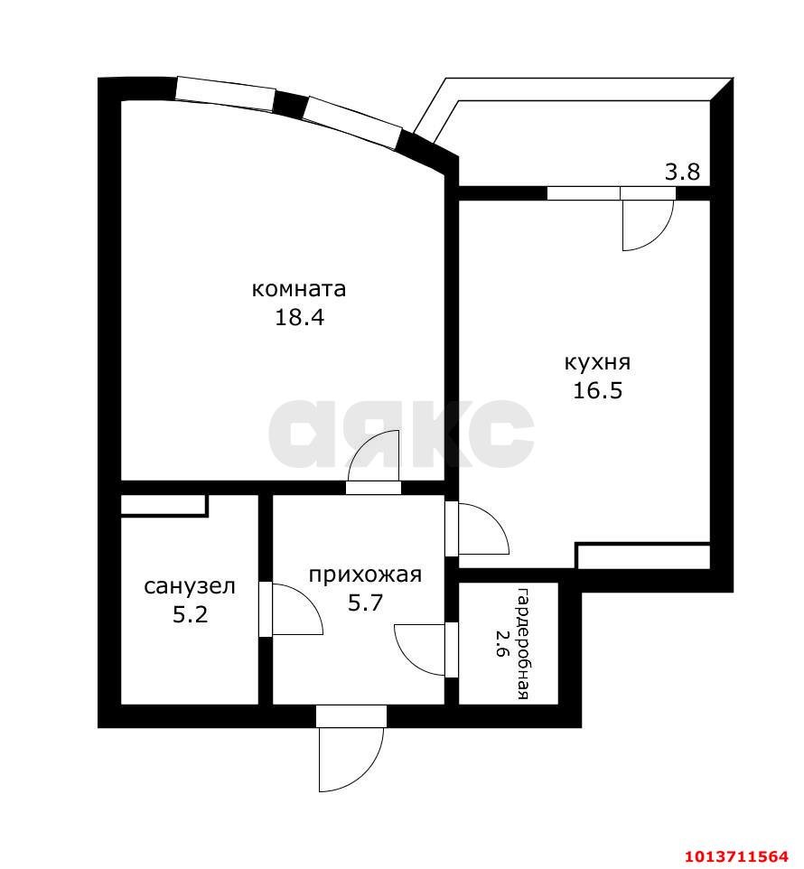 Фото №10: 1-комнатная квартира 53 м² - Краснодар, жилой комплекс Кино, ул. Уральская, 100