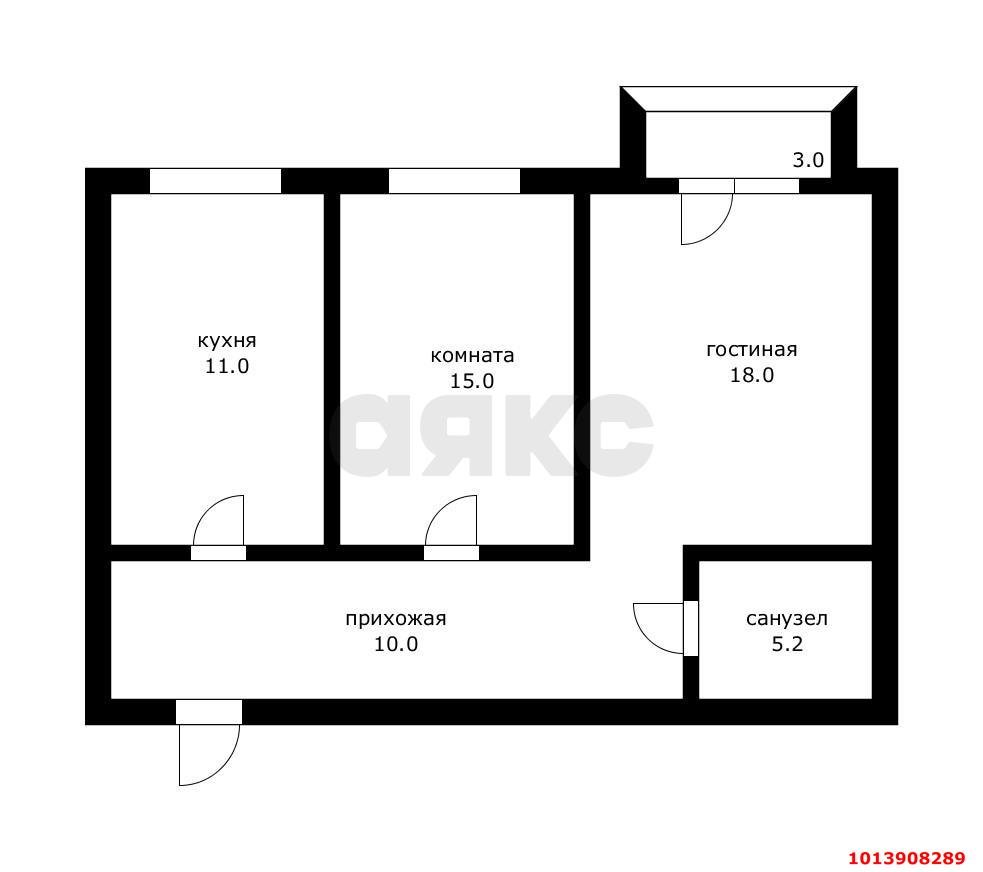 Фото №8: 2-комнатная квартира 62 м² - Яблоновский, ул. Гагарина, 155/5