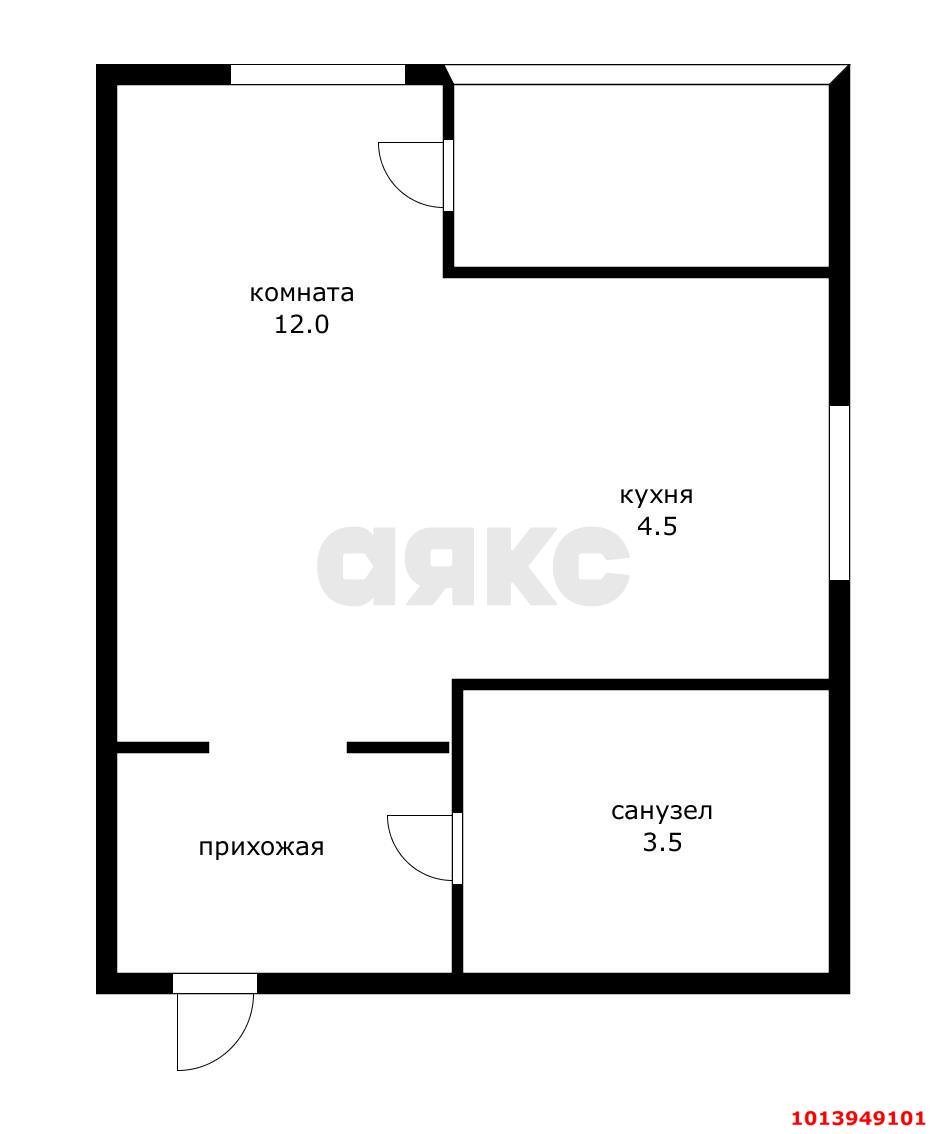 Фото №7: Студия 22 м² - Российский, Прикубанский внутригородской округ, ул. Ратной Славы, 56